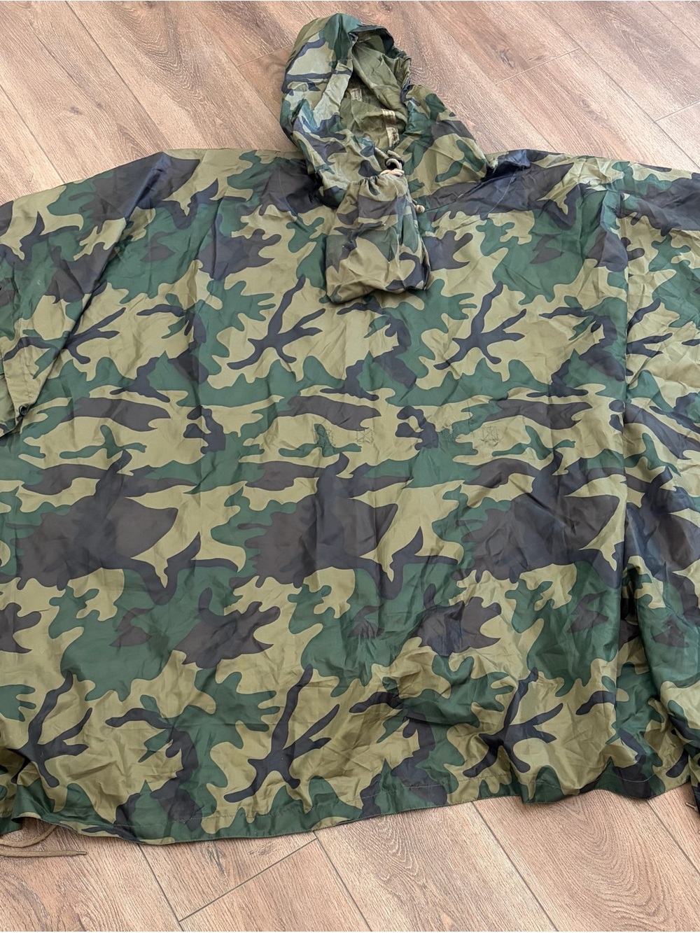 Poncho & Bag Camouflage Hooded Rain Poncho - for large person